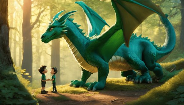 Rencontrez Eliott le dragon et son ami Peter